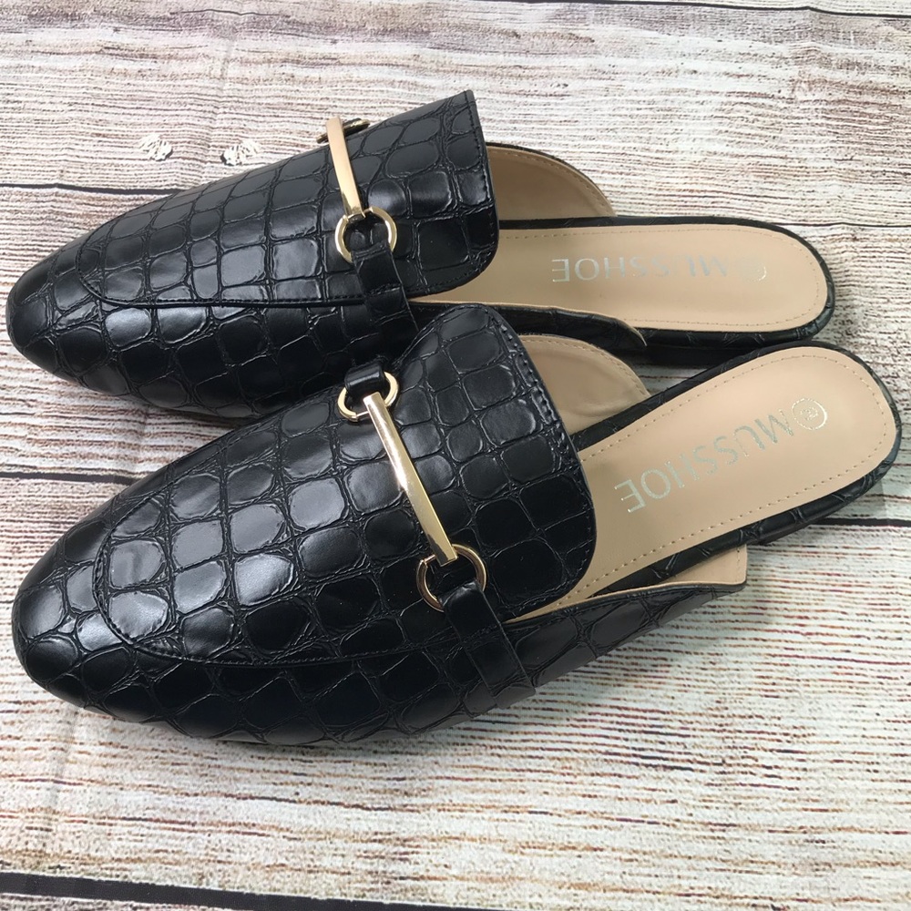 Black Mule Slides Size:8 - Picture 2 of 10